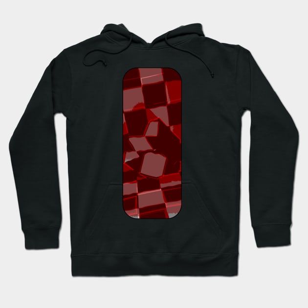 Mirror Cube in Checkered Checkered Room - Red Hoodie by Zeroeroroo